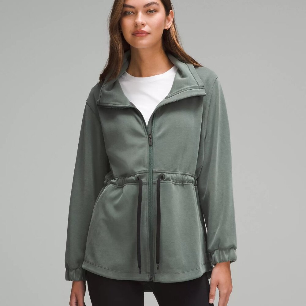 Lululemon Green Cinch-Waist Full-Zip Jacket Medium